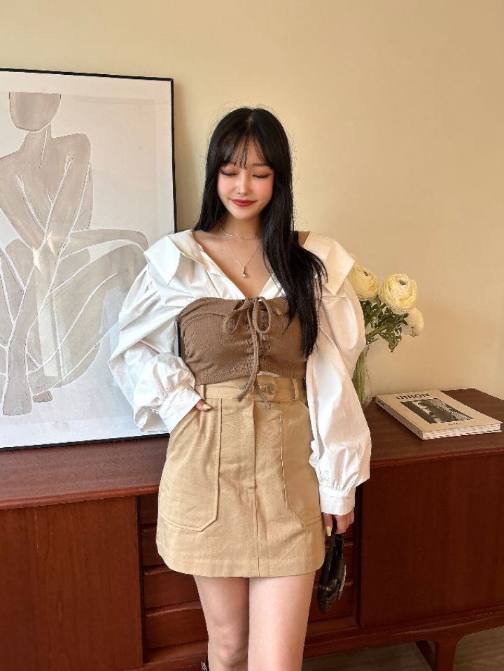 mars東大門㊣實拍女士新品人氣職業休閑25秋冬時尚襯衫蕾絲衫mars襯衫/蕾絲衫