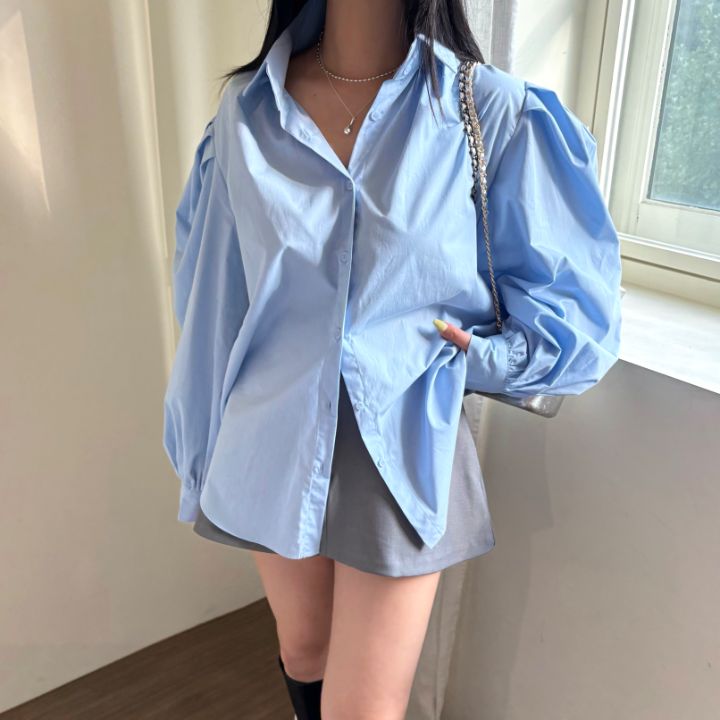 mars東大門㊣實拍女士新品人氣職業休閑25秋冬時尚襯衫蕾絲衫mars襯衫/蕾絲衫