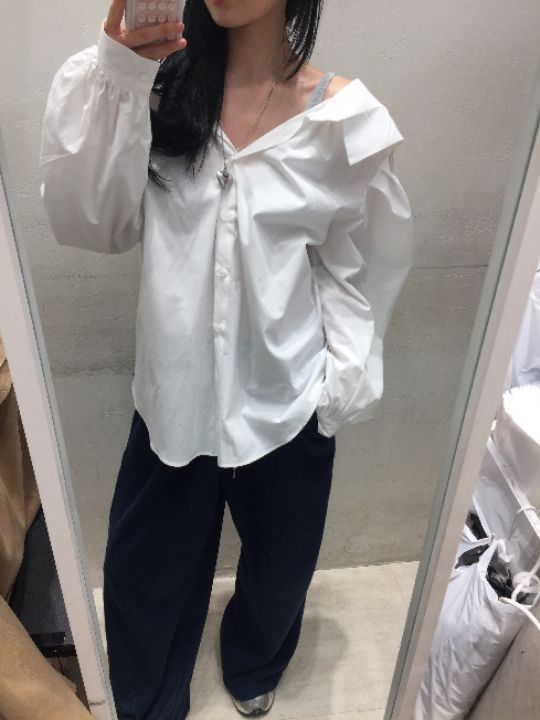 mars東大門㊣實拍女士新品人氣職業休閑25秋冬時尚襯衫蕾絲衫mars襯衫/蕾絲衫圖色2