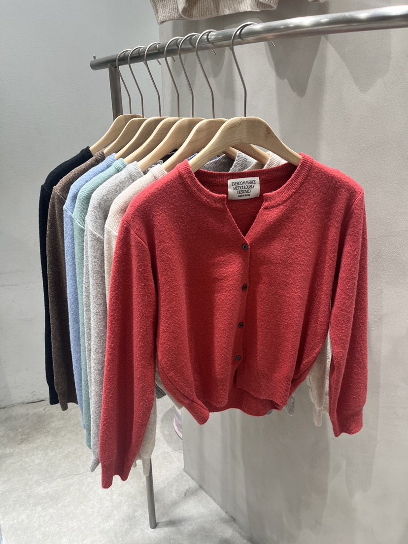 EVERCOMMERCE METICULOUSLY DESIGNED韓國直郵㊣女士新品推薦針織衫羊毛開衫EVERCOMMERCE針織衫