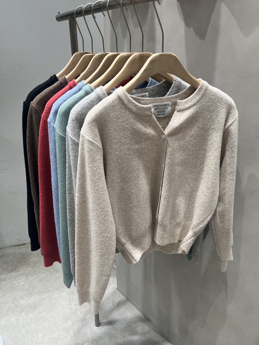 EVERCOMMERCE METICULOUSLY DESIGNED韓國直郵㊣女士新品推薦針織衫羊毛開衫EVERCOMMERCE針織衫