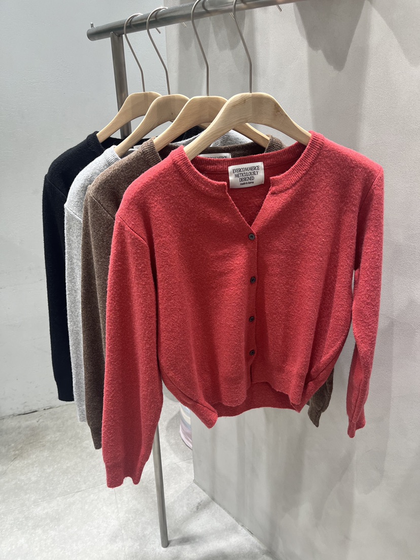 EVERCOMMERCE METICULOUSLY DESIGNED韓國直郵㊣女士新品推薦針織衫羊毛開衫EVERCOMMERCE針織衫