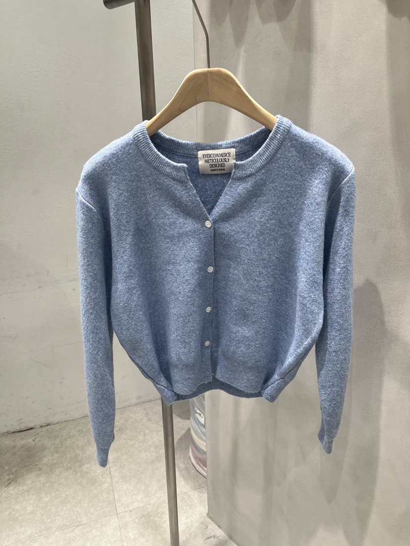EVERCOMMERCE METICULOUSLY DESIGNED韓國直郵㊣女士新品推薦針織衫羊毛開衫EVERCOMMERCE針織衫圖色5
