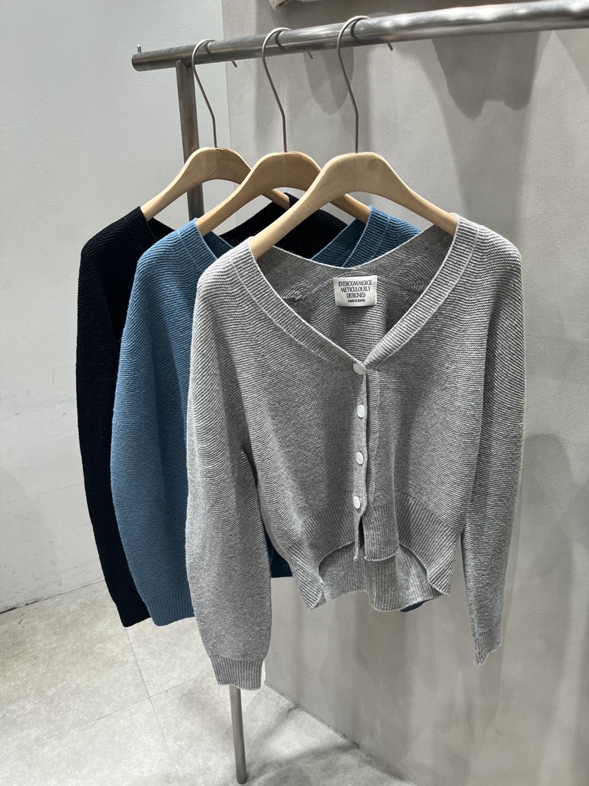 EVERCOMMERCE METICULOUSLY DESIGNED韓國代購㊣女士新品25秋冬針織衫EVERCOMMERCE針織衫