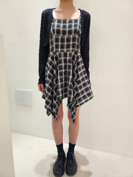 FEMME東大門㊣直郵女裝新品時尚人氣25秋冬套裝套裝格紋開衫FEMME套裝
