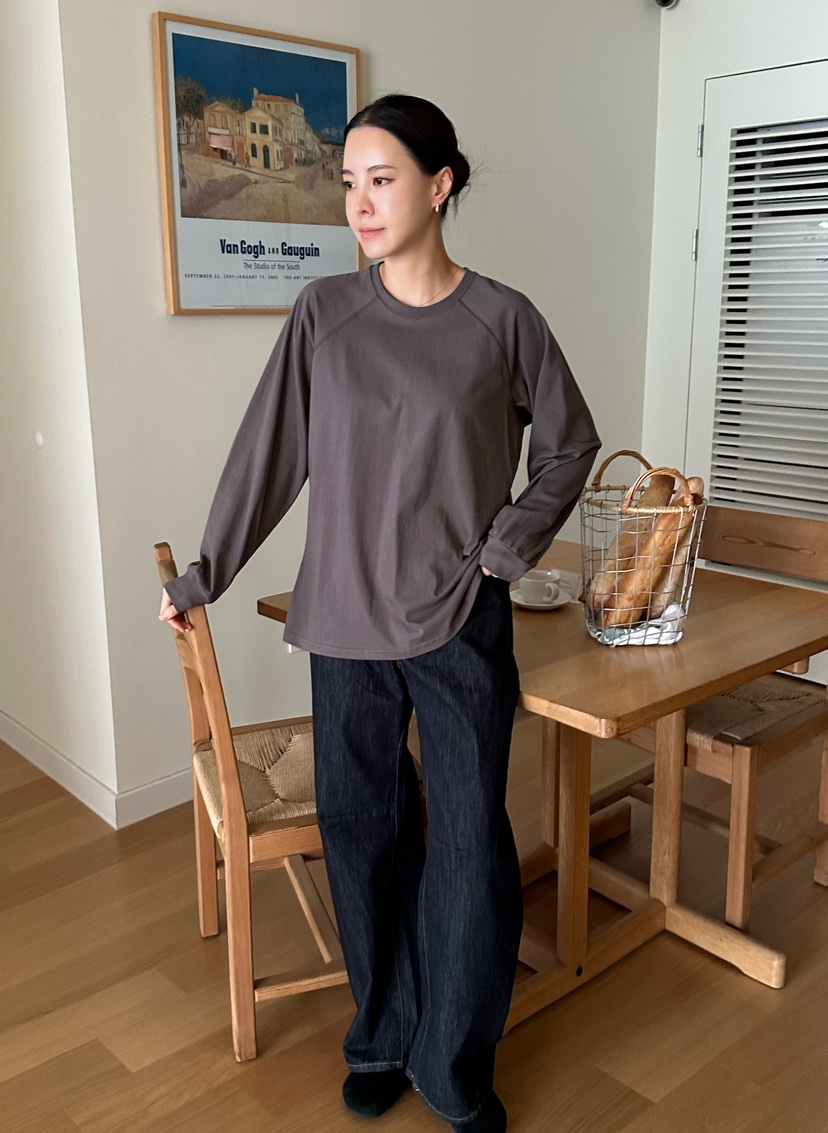 LE VASE東大門㊣實拍女士新款推薦人氣25秋冬休閑真品長袖T恤LE VASE長袖T恤