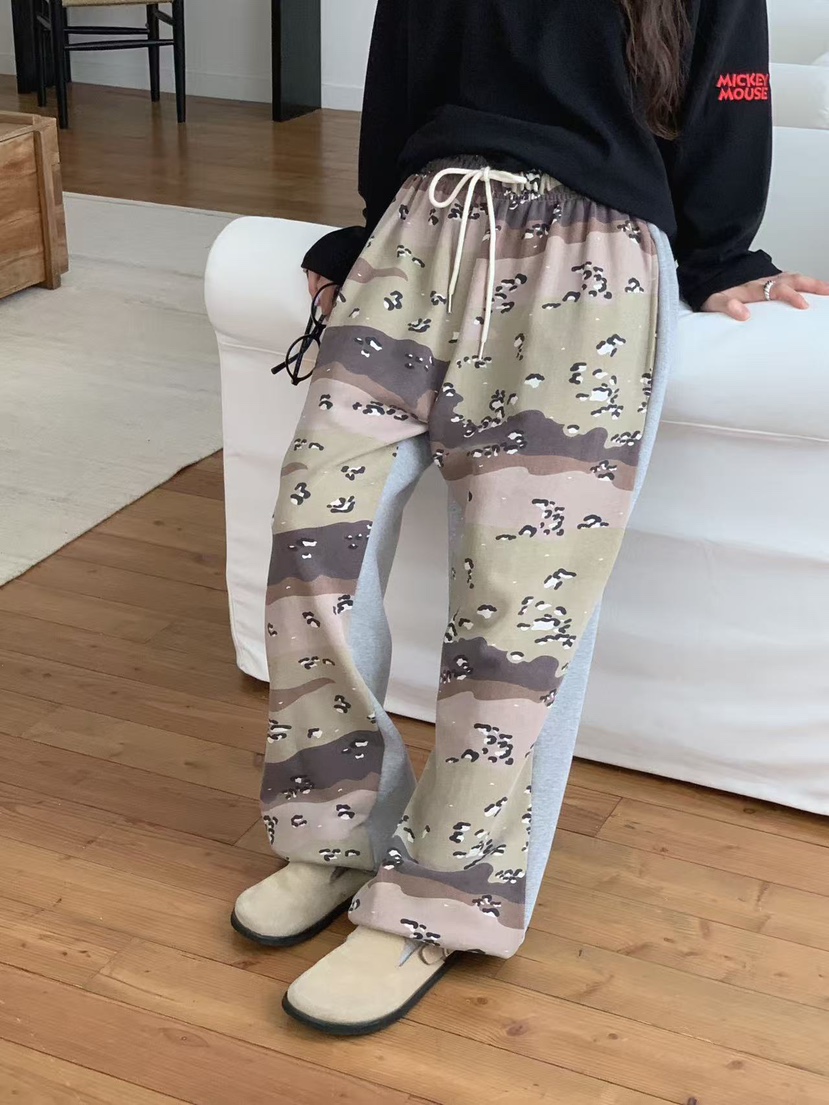 TOLL韓國代購㊣女士新款時尚休閑熱賣真品25秋冬休閑褲迷彩TOLL休閑褲