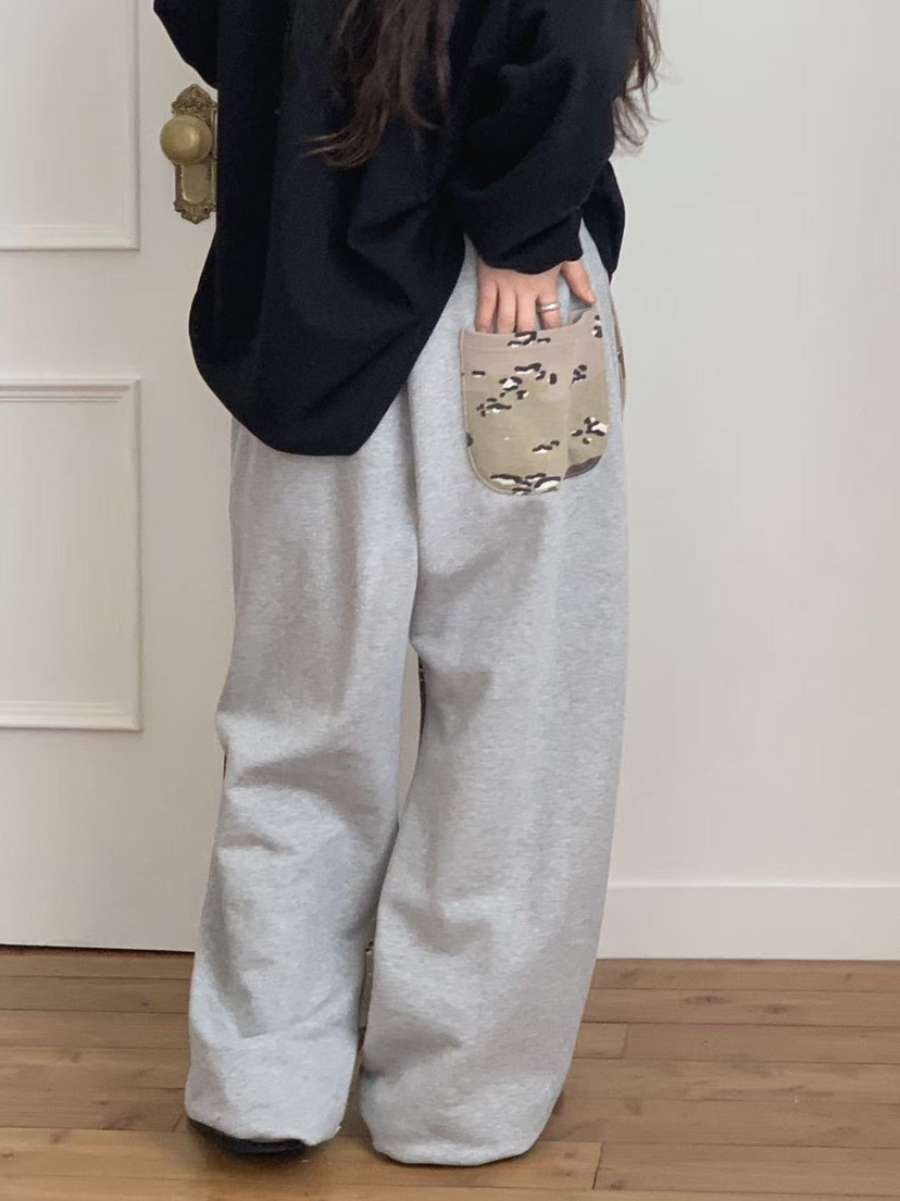 TOLL韓國代購㊣女士新款時尚休閑熱賣真品25秋冬休閑褲迷彩TOLL休閑褲