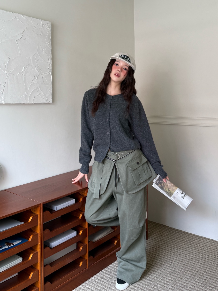 ZITTEN韓國代購㊣女裝新品時尚熱賣人氣25秋冬針織衫開襟衫羊毛ZITTEN針織衫