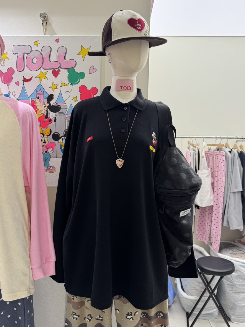 TOLL東大門㊣直郵女裝新品25秋冬熱賣推薦休閑職業長袖T恤刺繡TOLL長袖T恤