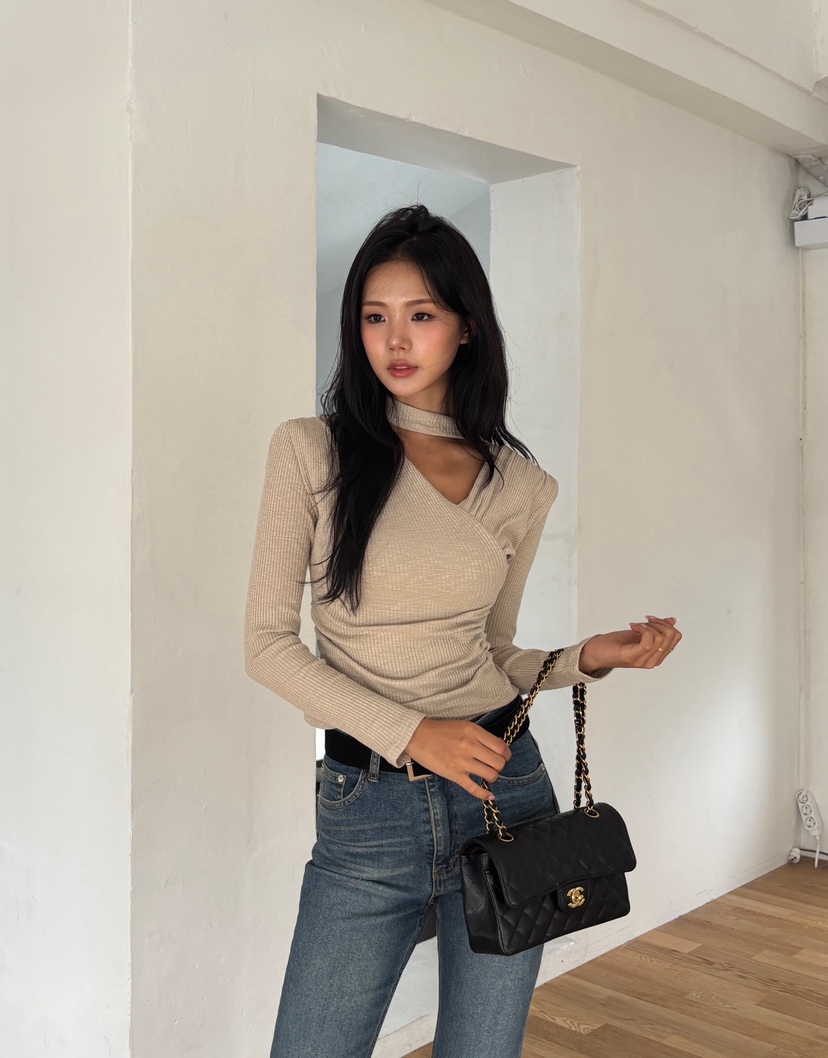 FOUREIGHT韓國直郵㊣女裝新款職業熱賣時尚休閑推薦長袖T恤FOUR EIGHT長袖T恤