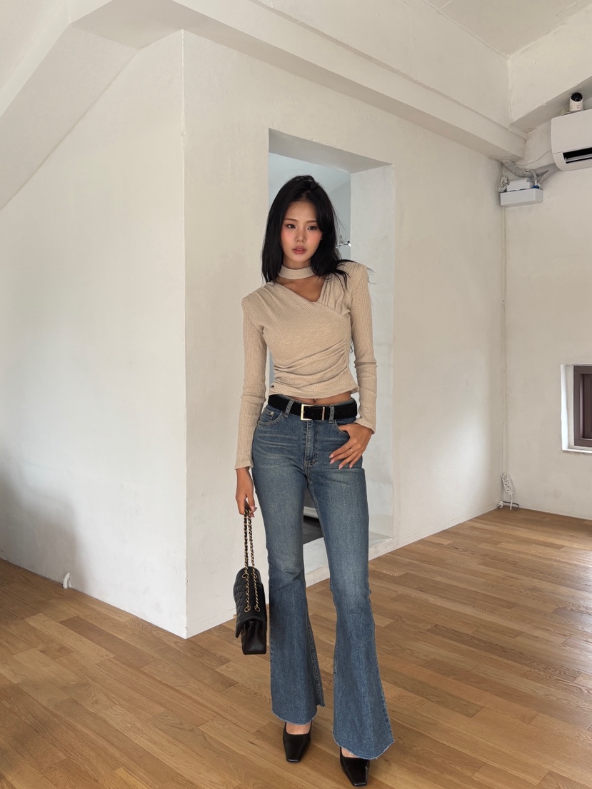 FOUREIGHT韓國直郵㊣女裝新款職業熱賣時尚休閑推薦長袖T恤FOUR EIGHT長袖T恤