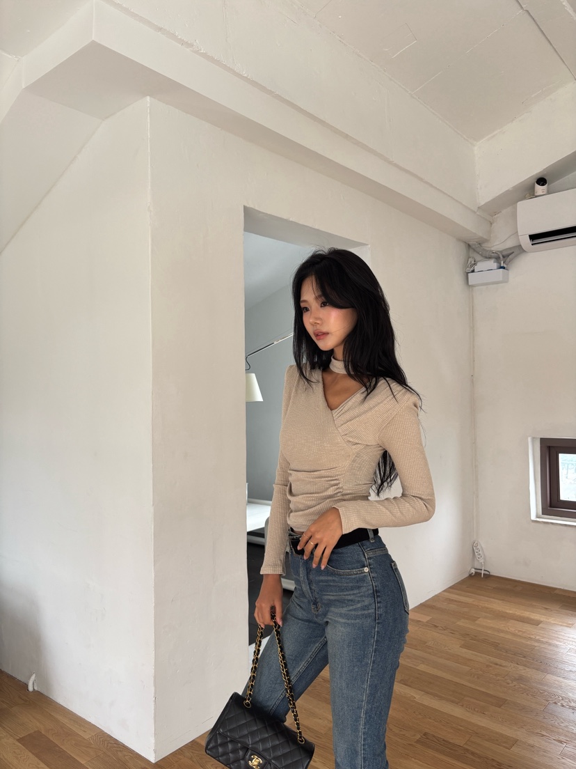 FOUREIGHT韓國直郵㊣女裝新款職業熱賣時尚休閑推薦長袖T恤FOUR EIGHT長袖T恤