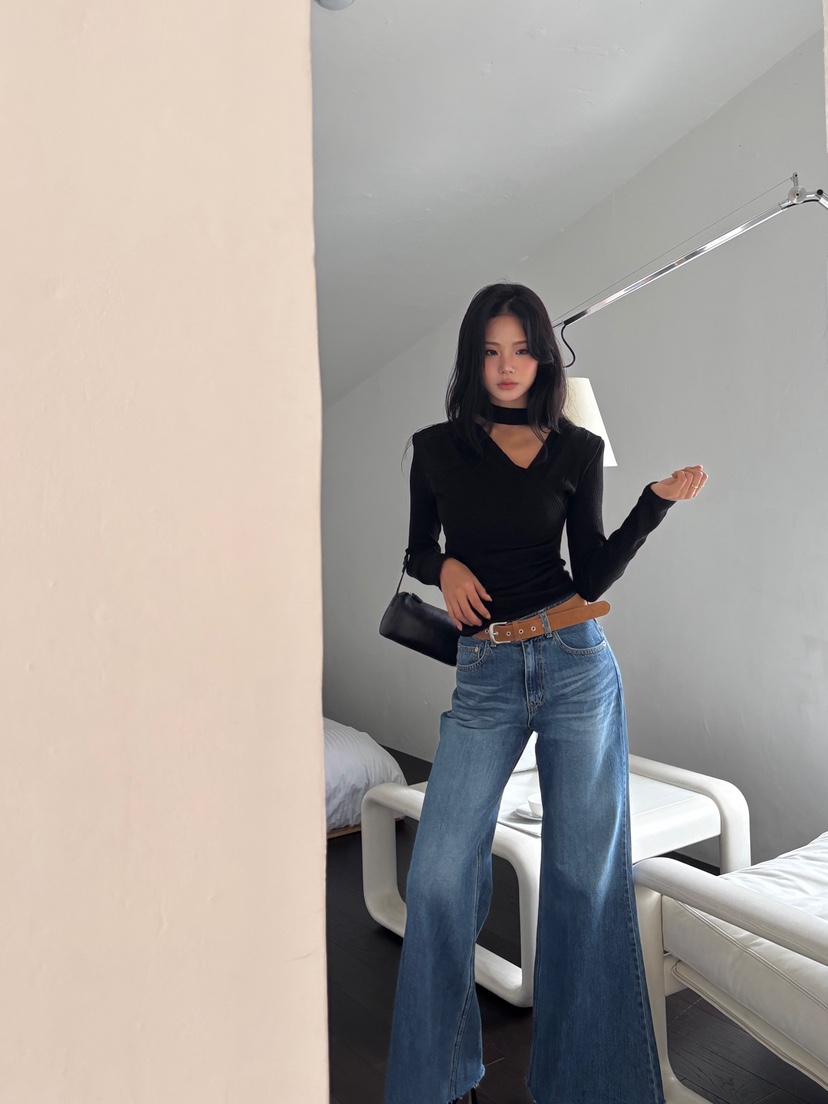 FOUREIGHT韓國直郵㊣女裝新款職業熱賣時尚休閑推薦長袖T恤FOUR EIGHT長袖T恤