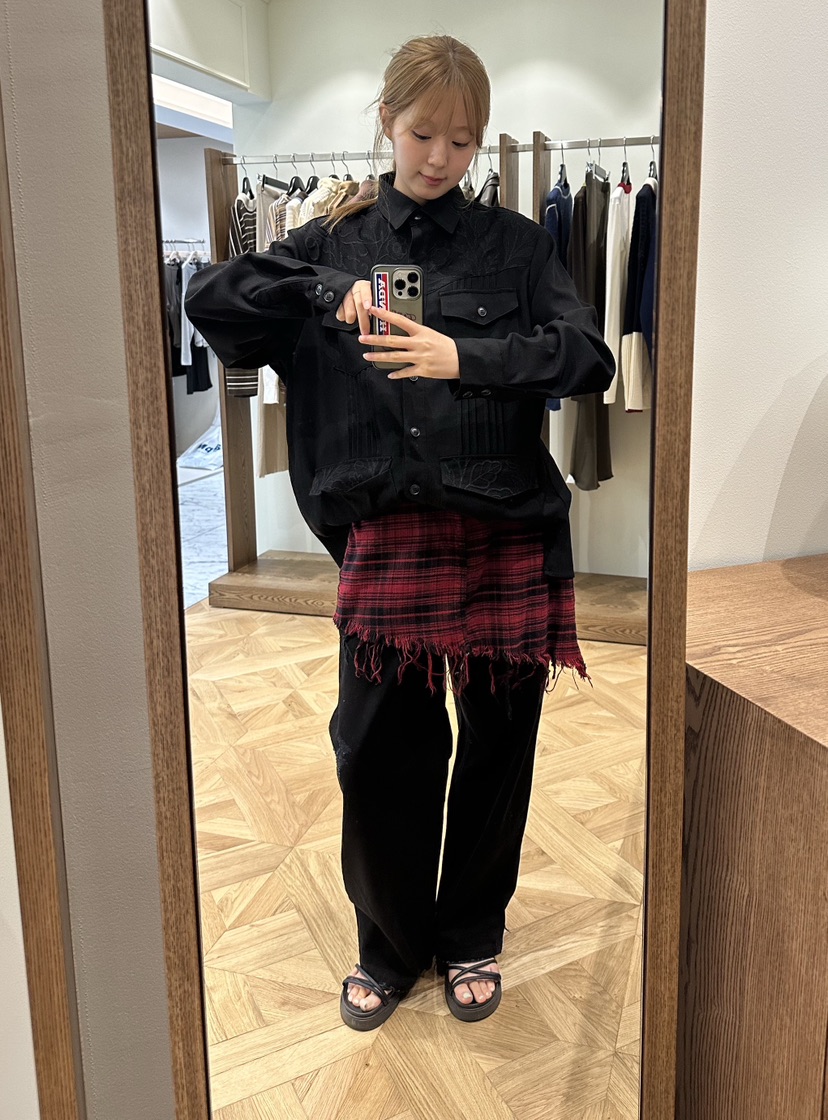 FIFO韓國直郵㊣女士新款人氣熱賣25秋冬時尚牛仔褲格紋棉質FIFO牛仔褲
