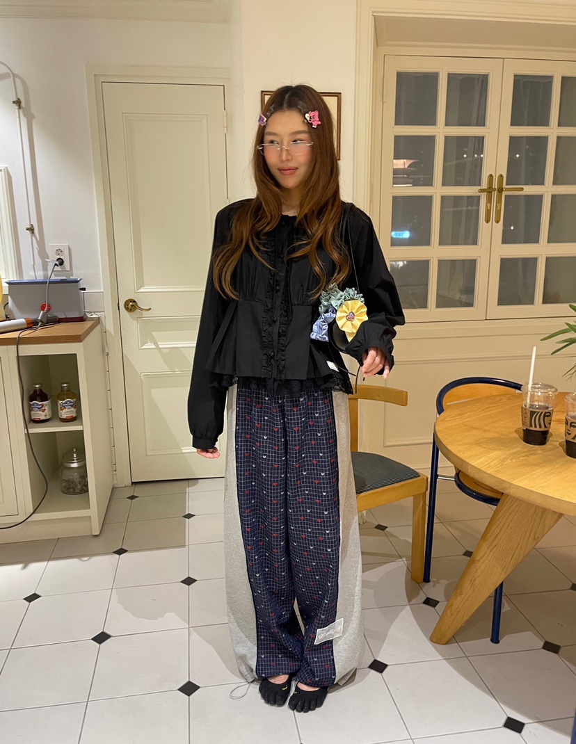 BOUTIQUE-L東大門㊣實拍女裝新品人氣休閑推薦時尚襯衫蕾絲衫BOUTIQUE-L襯衫/蕾絲衫