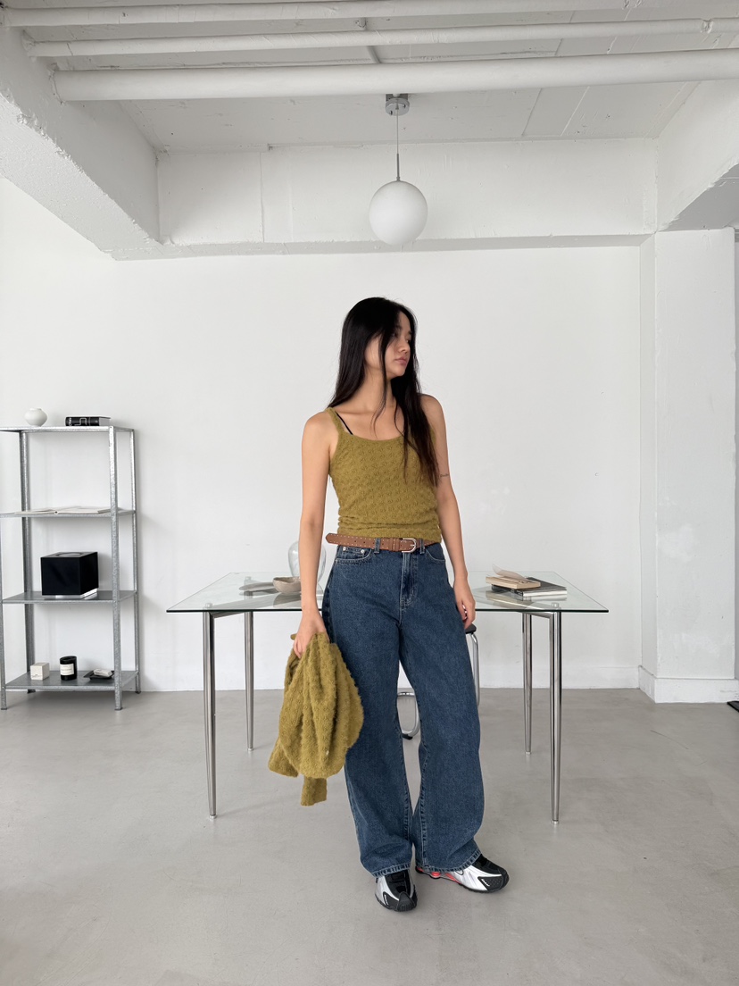 A P-STUDIO韓國直郵㊣女裝新品職業推薦25秋冬熱賣吊帶背心A P-STUDIO吊帶/背心