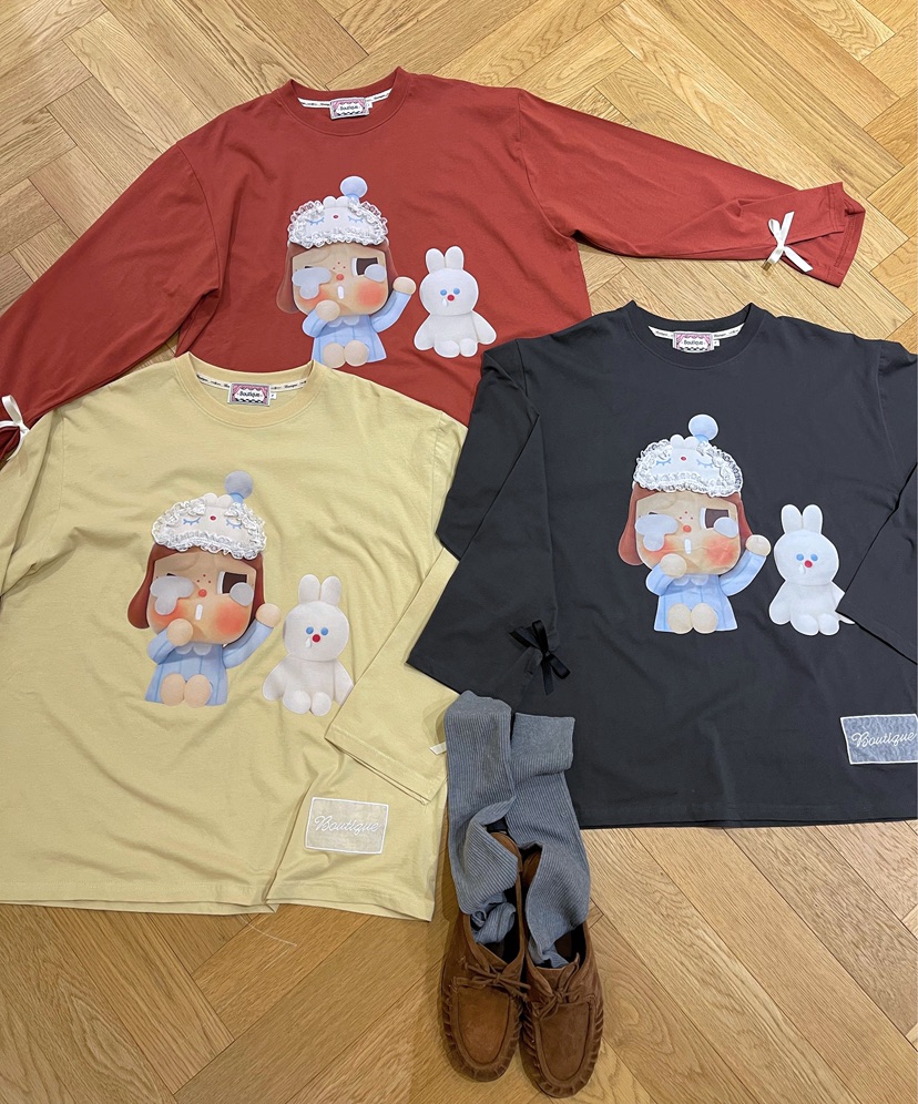 BOUTIQUE-L韓國直郵㊣女士新品職業人氣時尚熱賣休閑長袖T恤BOUTIQUE-L長袖T恤