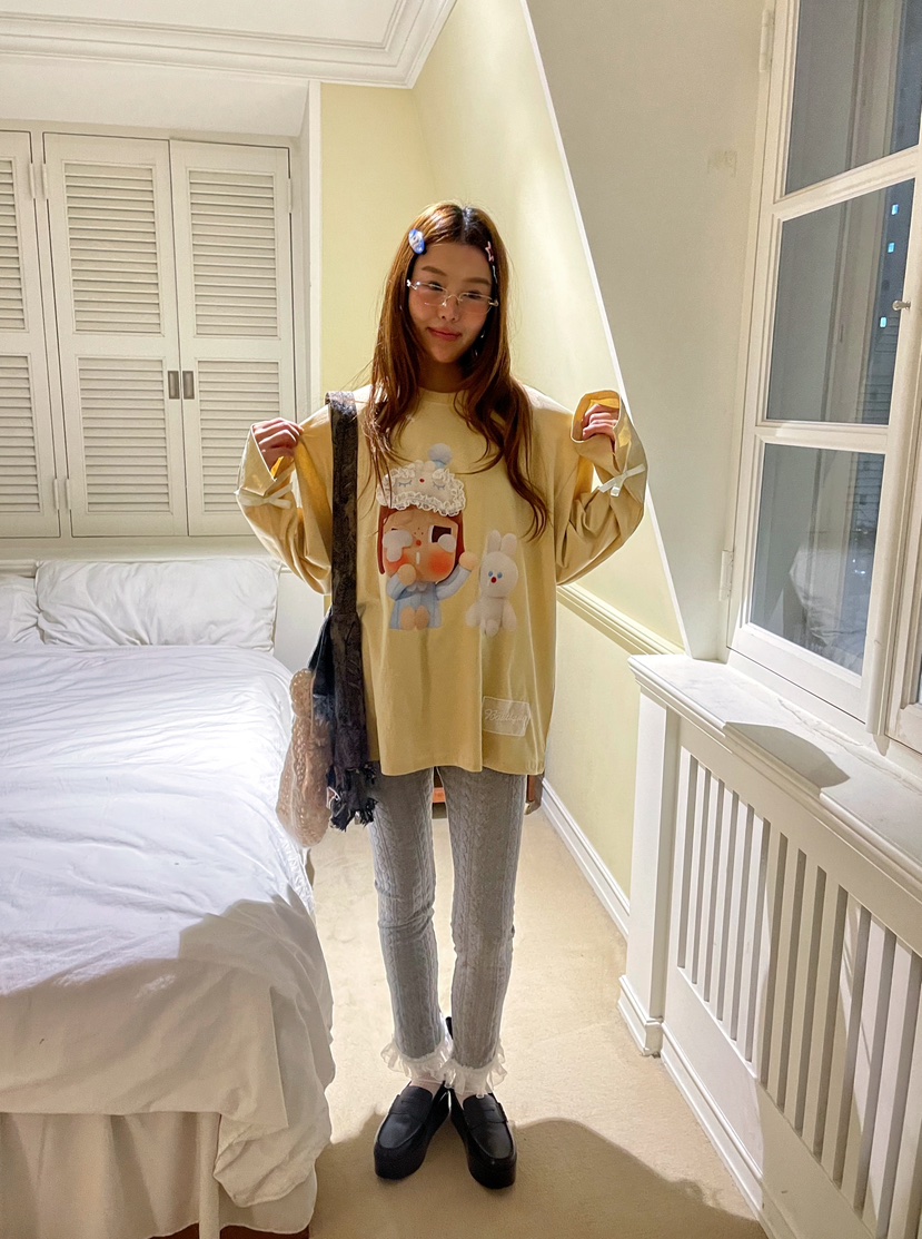 BOUTIQUE-L韓國直郵㊣女士新品職業人氣時尚熱賣休閑長袖T恤BOUTIQUE-L長袖T恤