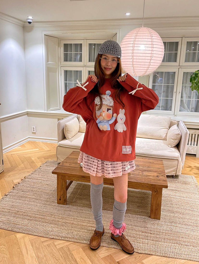 BOUTIQUE-L韓國直郵㊣女士新品職業人氣時尚熱賣休閑長袖T恤BOUTIQUE-L長袖T恤圖色3