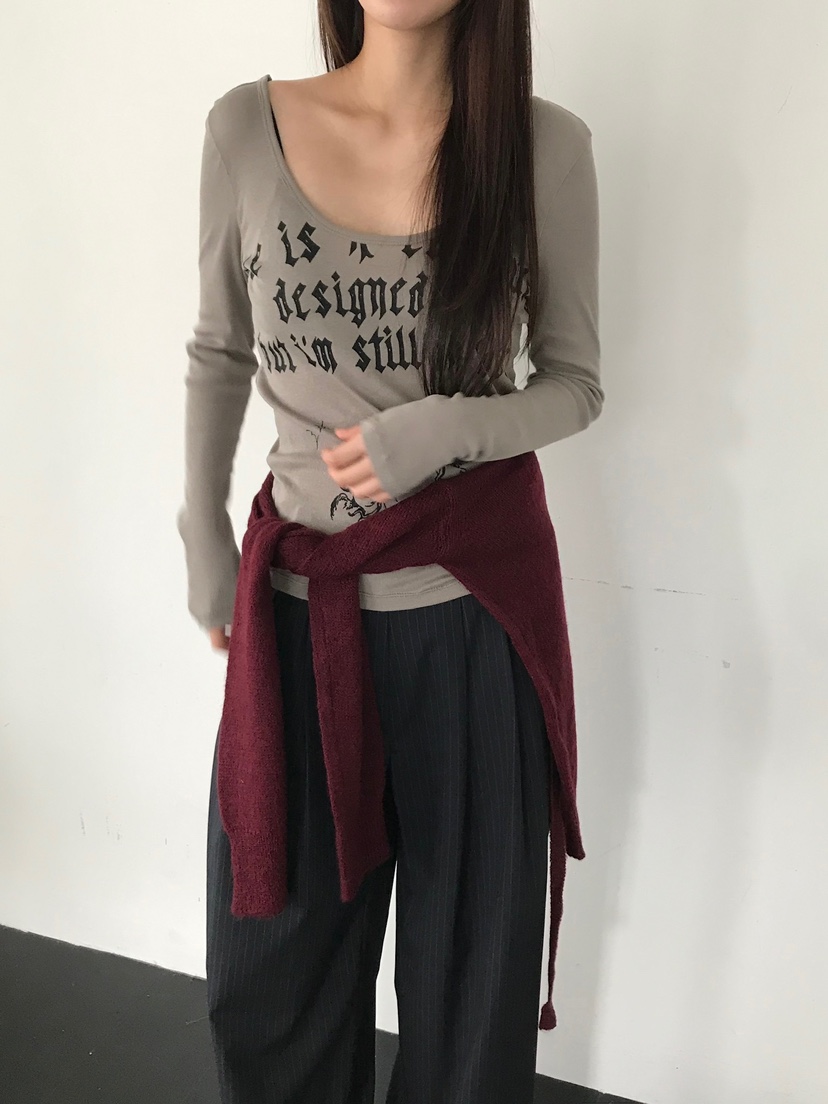 ESCHER東大門㊣直郵女士新品人氣25秋冬熱賣長袖T恤不含飾品ESCHER長袖T恤