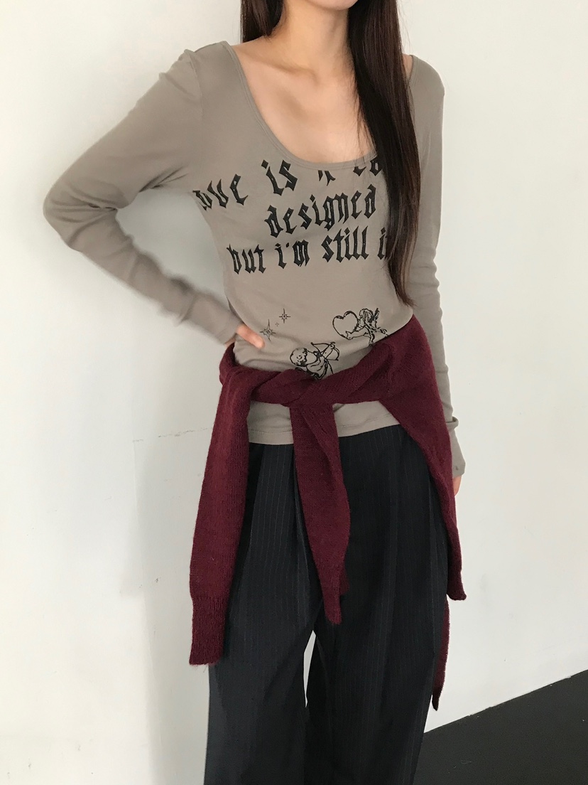 ESCHER東大門㊣直郵女士新品人氣25秋冬熱賣長袖T恤不含飾品ESCHER長袖T恤