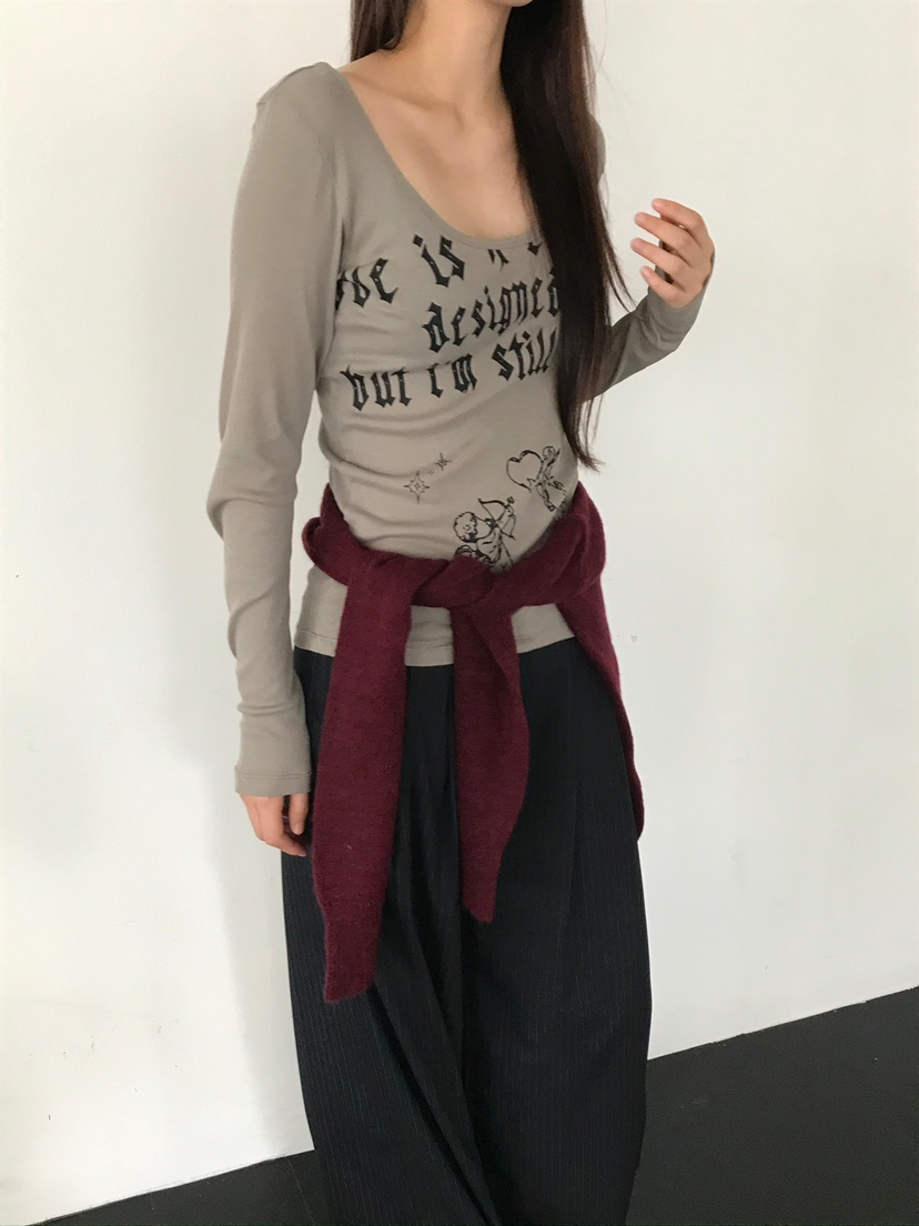 ESCHER東大門㊣直郵女士新品人氣25秋冬熱賣長袖T恤不含飾品ESCHER長袖T恤