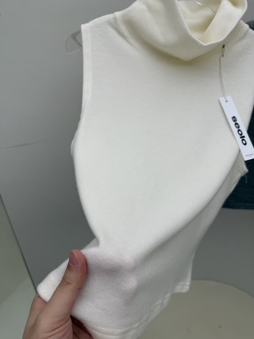 SEOLO韓國代購㊣女裝新品真品休閑時尚職業25秋冬吊帶背心羊毛Seolo seoul吊帶/背心