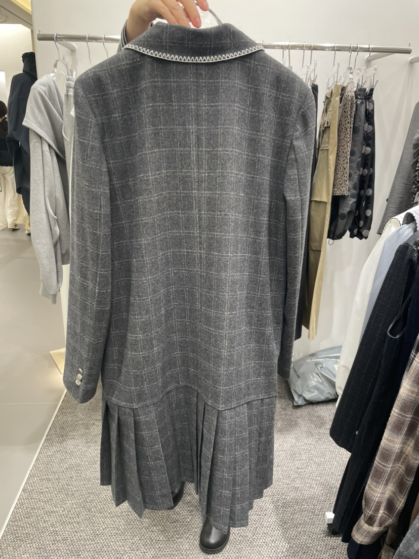 ANNA VERRY-P韓國直郵㊣女裝新品時尚休閑連衣裙刺繡格紋ANNA VERRY-P連衣裙