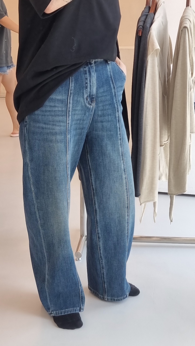 LAUNDRY東大門㊣實拍女裝新品推薦25秋冬真品熱賣職業牛仔褲LAUNDRY牛仔褲