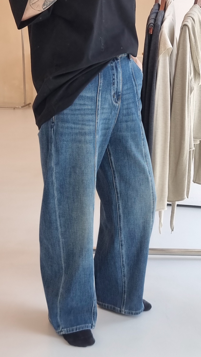 LAUNDRY東大門㊣實拍女裝新品推薦25秋冬真品熱賣職業牛仔褲LAUNDRY牛仔褲