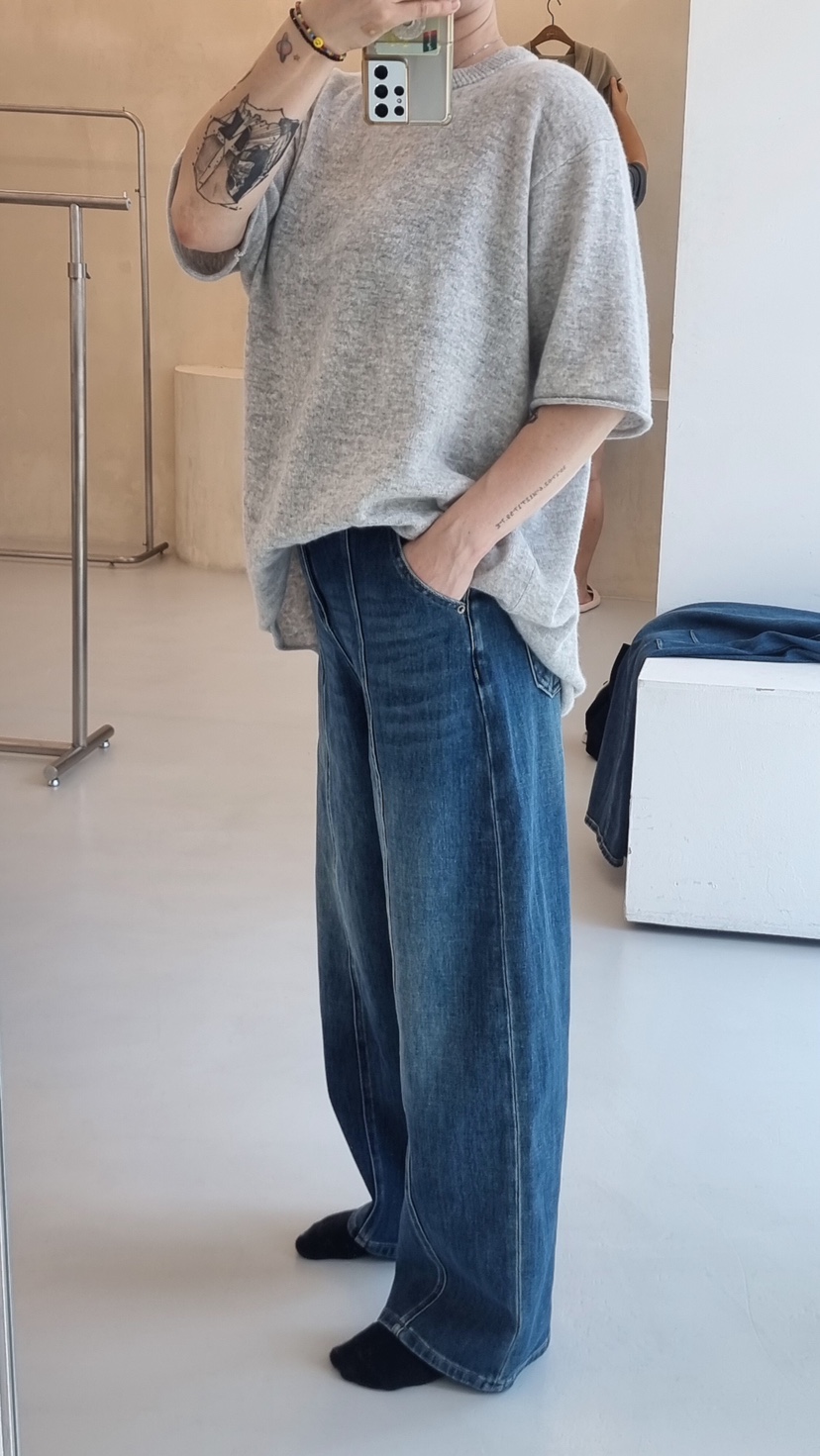 LAUNDRY東大門㊣實拍女裝新品推薦25秋冬真品熱賣職業牛仔褲LAUNDRY牛仔褲