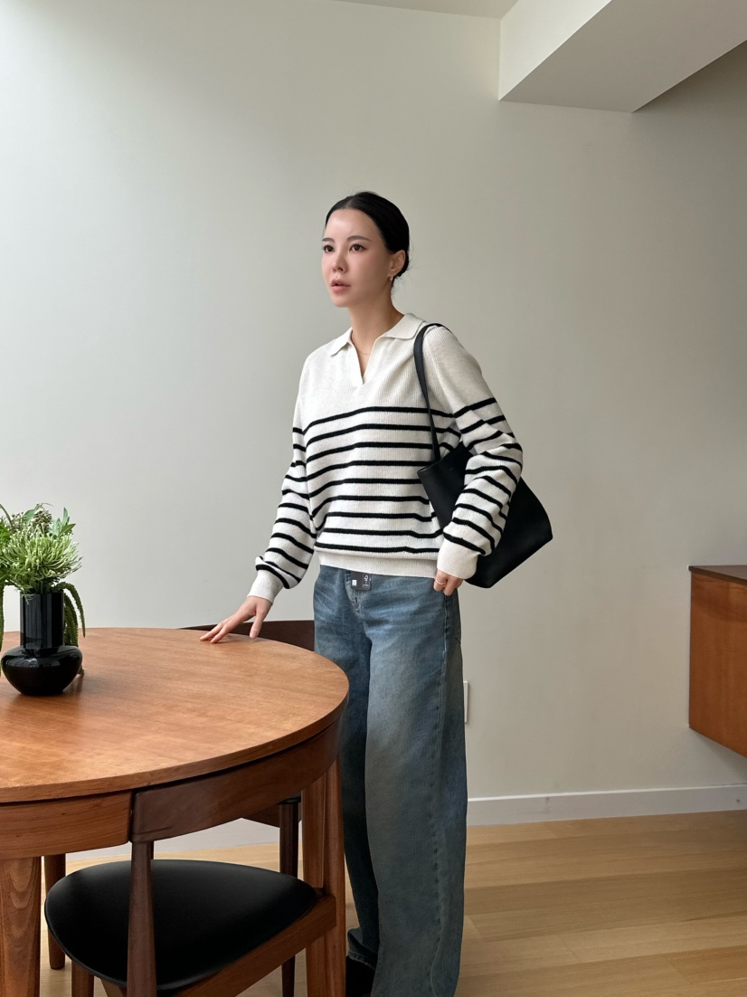 LE VASE韓國代購㊣女士新款真品25秋冬休閑推薦職業針織衫LE VASE針織衫