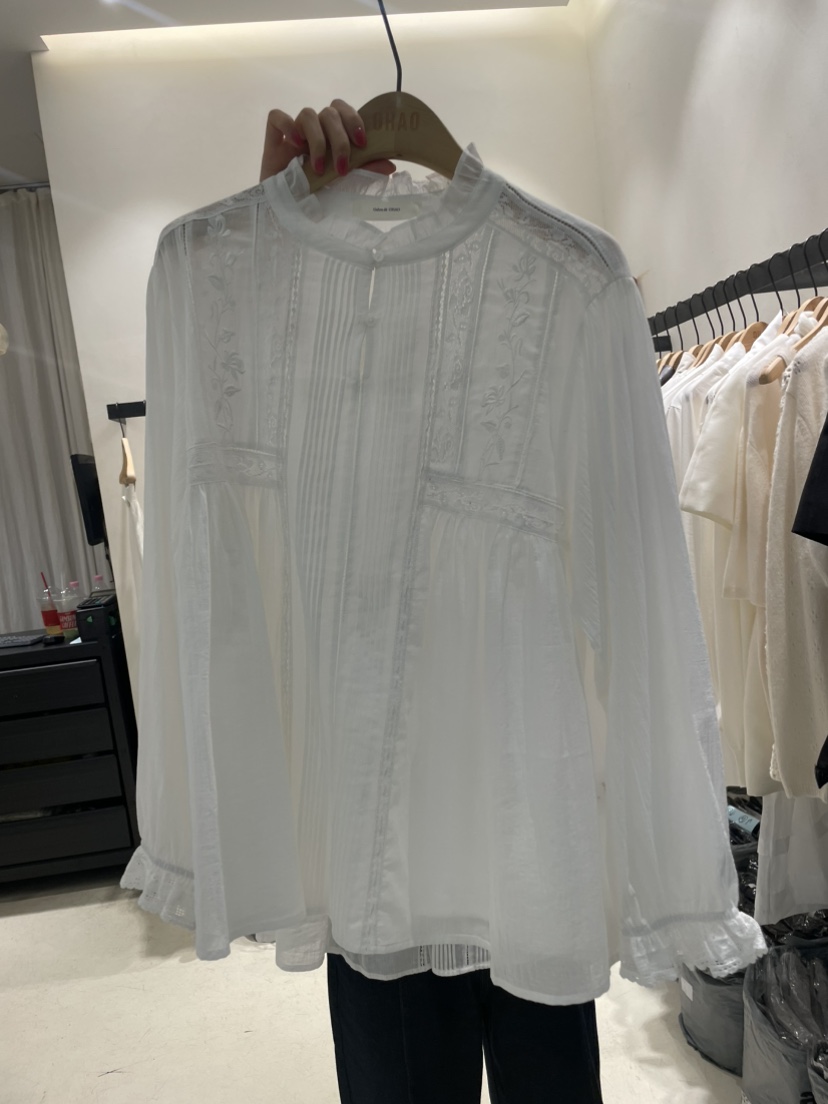 OHAO東大門㊣直郵女裝新品熱賣人氣推薦真品時尚襯衫蕾絲衫OHAO/HA MONG襯衫/蕾絲衫圖色2