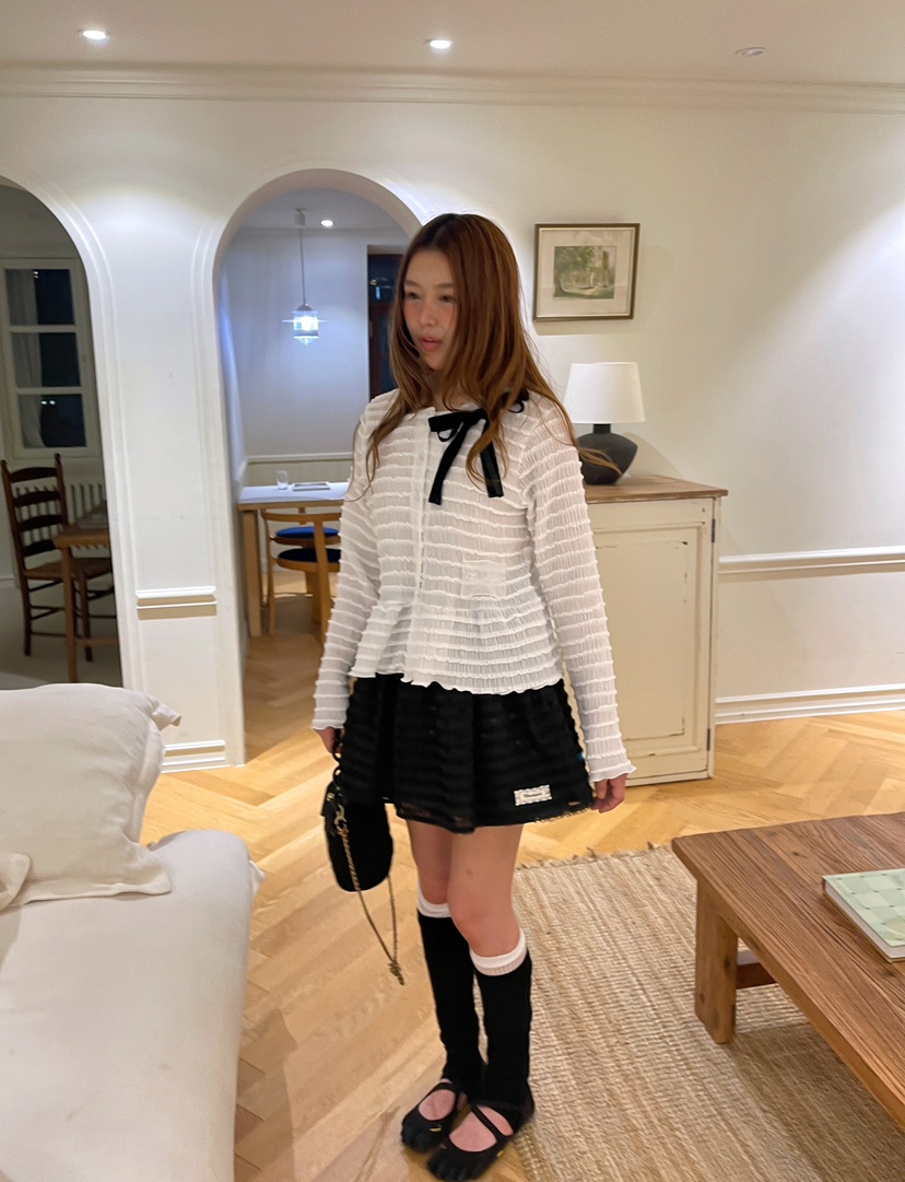BOUTIQUE-L韓國代購㊣女裝新款休閑推薦職業25秋冬襯衫蕾絲衫BOUTIQUE-L襯衫/蕾絲衫