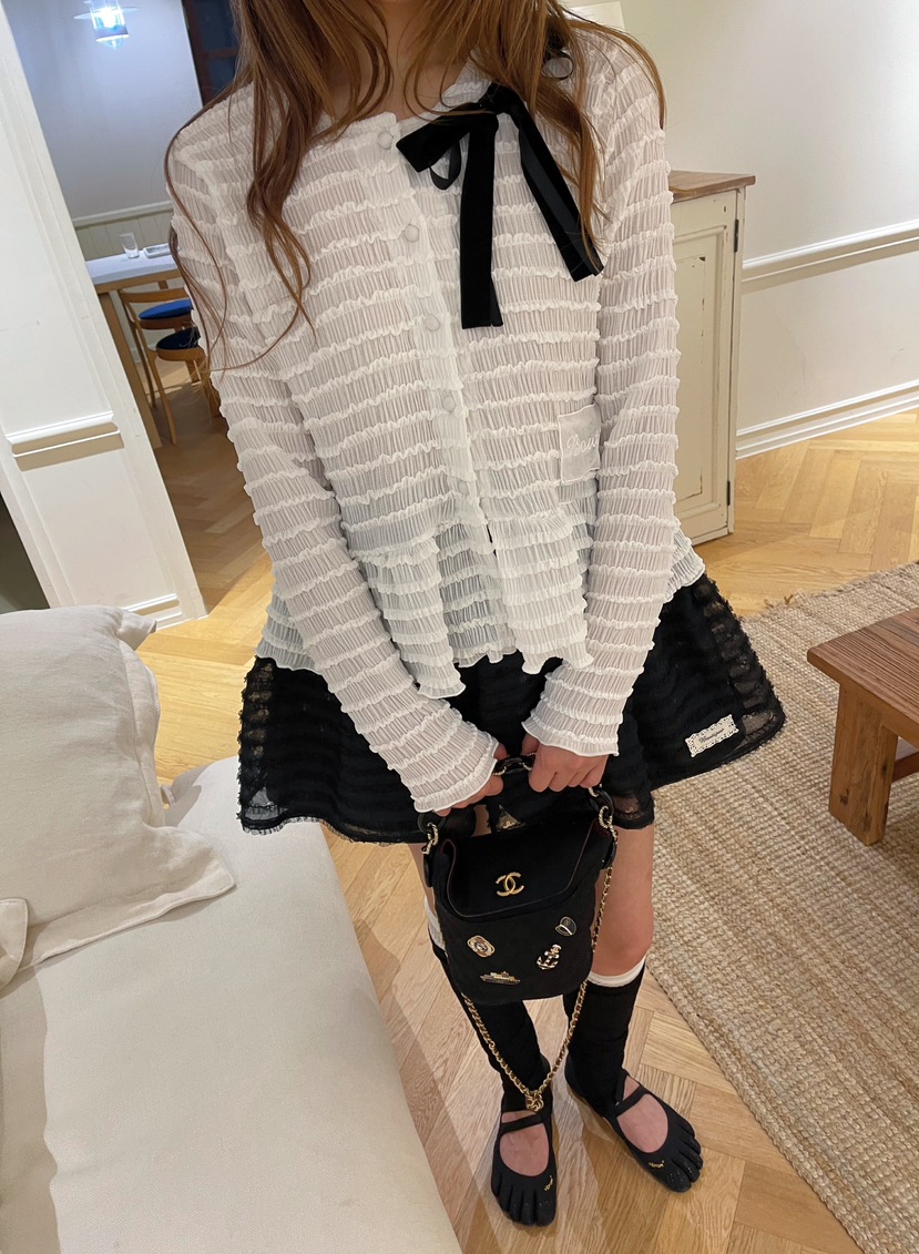 BOUTIQUE-L韓國代購㊣女裝新款休閑推薦職業25秋冬襯衫蕾絲衫BOUTIQUE-L襯衫/蕾絲衫
