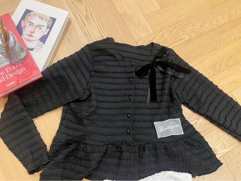 BOUTIQUE-L韓國代購㊣女裝新款休閑推薦職業25秋冬襯衫蕾絲衫BOUTIQUE-L襯衫/蕾絲衫圖色2