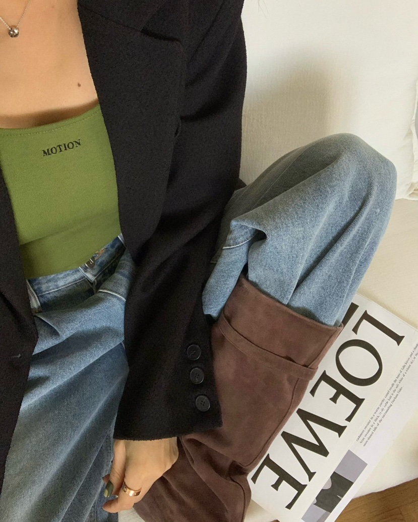 REVE CITE-L韓國直郵㊣女士新品人氣休閑職業真品吊帶背心REVE CITE吊帶/背心