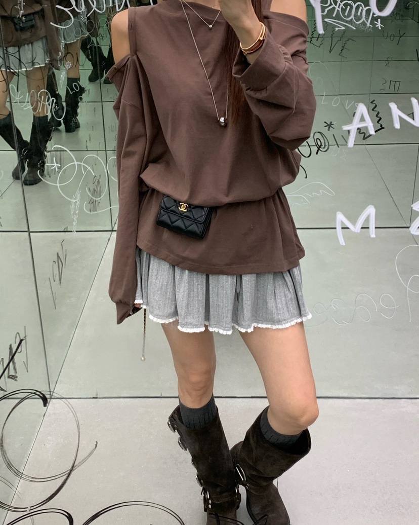 REVE CITE-L韓國直郵㊣女士新品熱賣休閑時尚推薦裙褲百褶REVE CITE裙褲