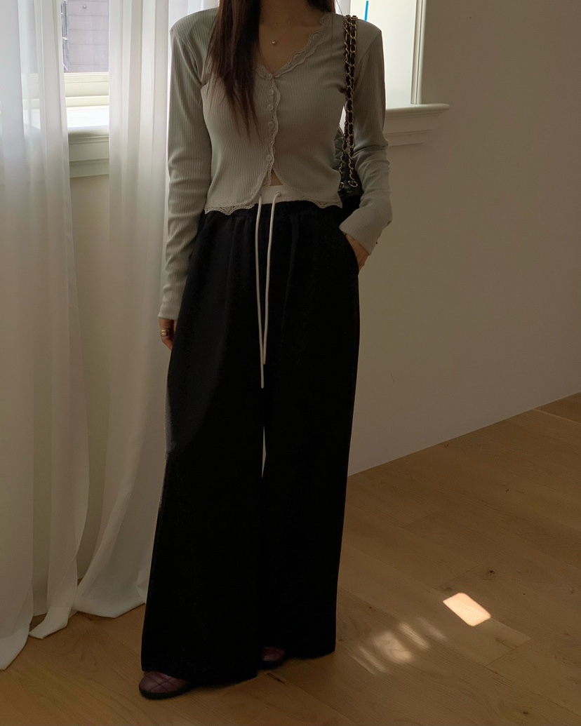 REVE CITE-L東大門㊣直郵女士新款真品25秋冬針織衫蕾絲開衫REVE CITE針織衫