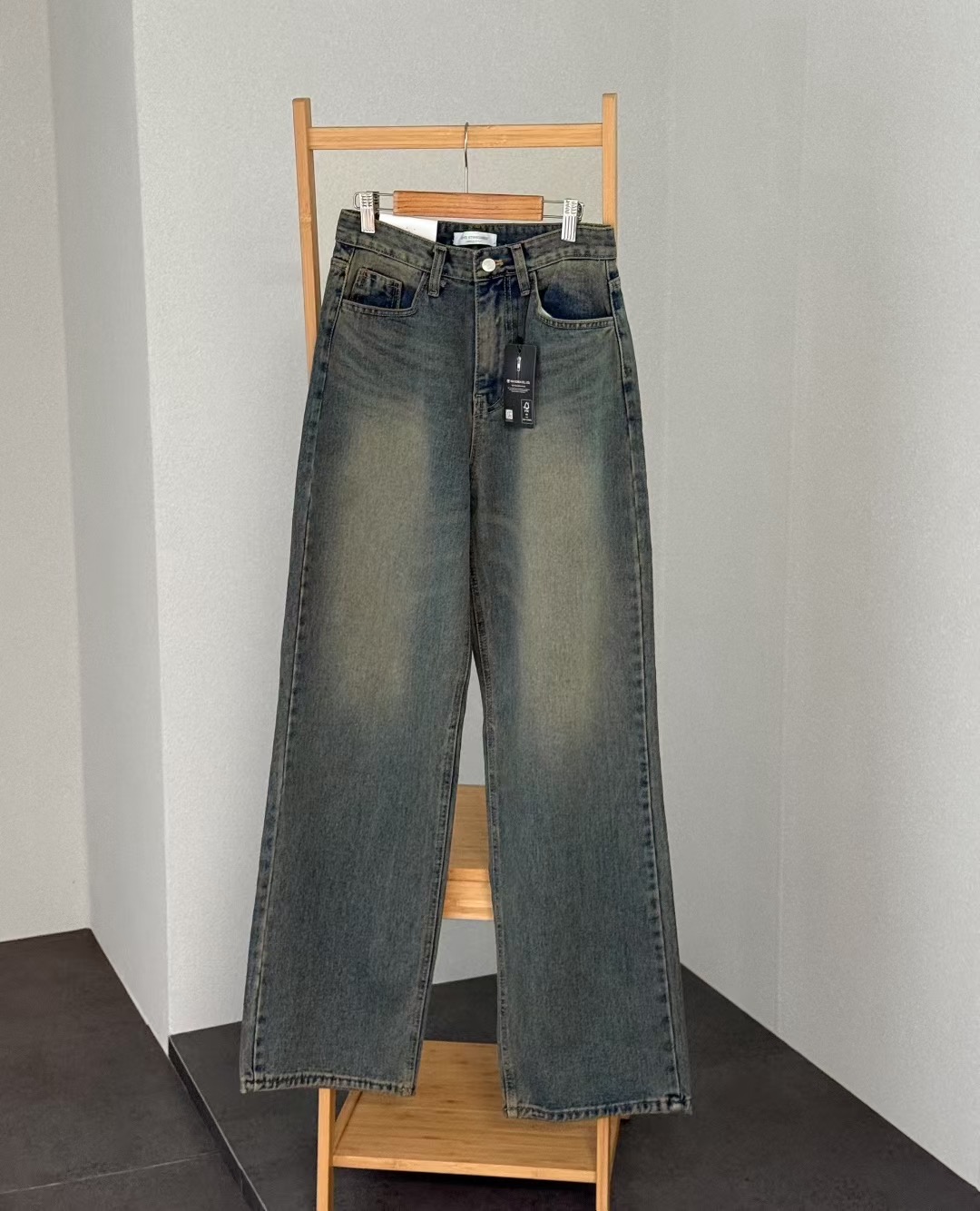 BYD STANDARD韓國代購㊣女裝新款推薦時尚25秋冬休閑牛仔褲BYD STANDARD牛仔褲