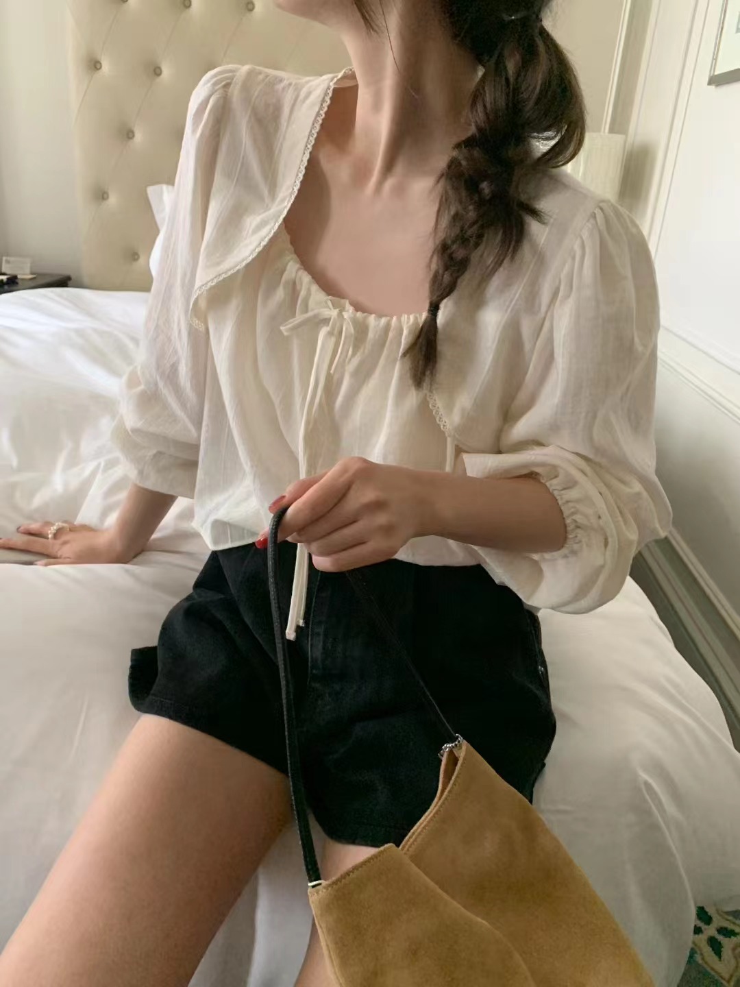 MELLOUNGE-멜라운지-T東大門㊣直郵女裝新品熱賣人氣短褲MELLOUNGE-T短褲