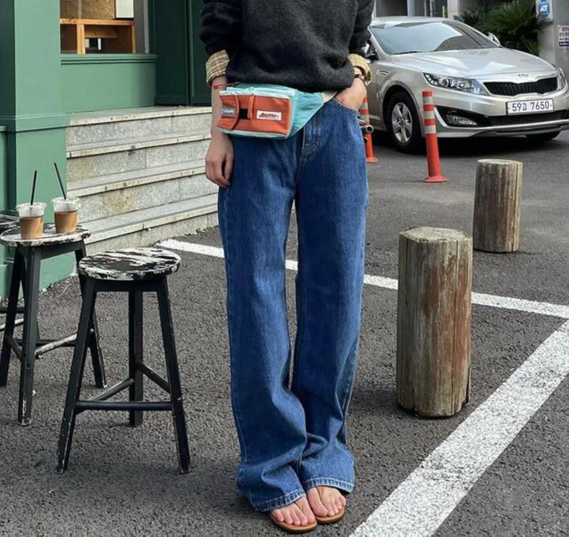 BYD STANDARD韓國代購㊣女士新品推薦休閑時尚牛仔褲不含配飾BYD STANDARD牛仔褲