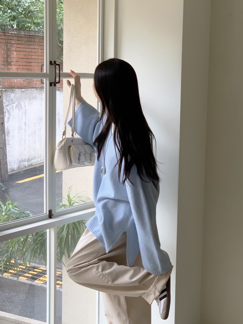 BOUND.A東大門㊣代購女裝新品休閑真品職業熱賣25秋冬針織衫V領BOUND.A針織衫