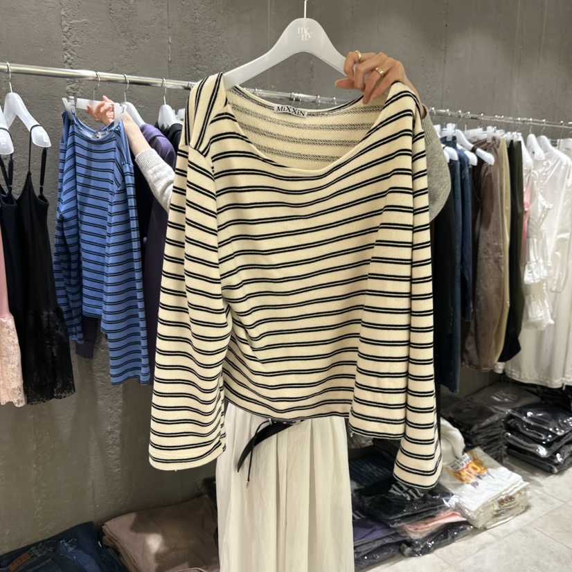 MIXXIN東大門㊣代購女裝新品職業休閑真品人氣長袖T恤不含配飾MIXXIN長袖T恤圖色2