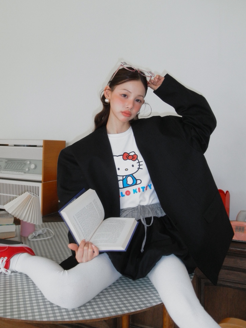 JKICHI韓國代購㊣女士新品推薦25秋冬職業人氣時尚休閑熱賣T恤JKICHIT恤