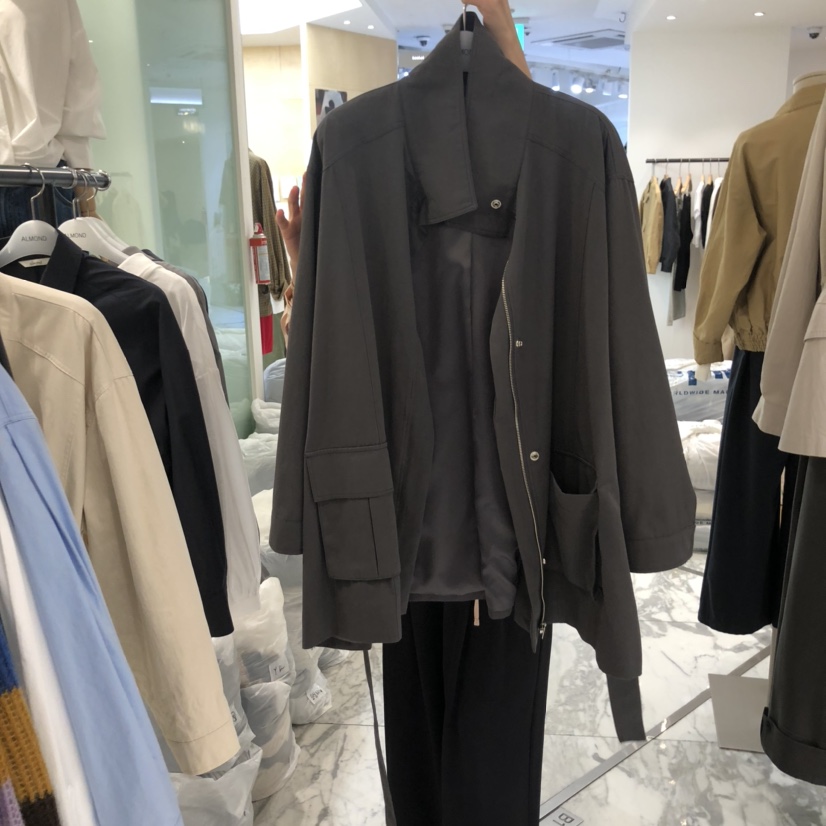 ALMOND東大門㊣實拍女士新品真品25秋冬時尚職業夾克含腰繩ALMOND夾克圖色2