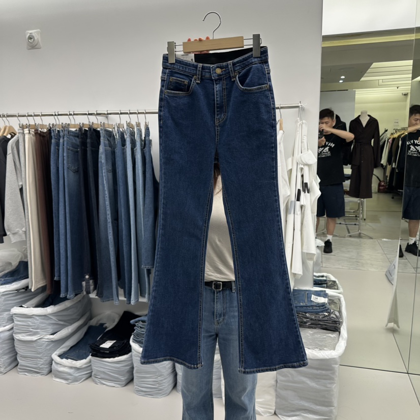 VERVE韓國代購㊣女裝新款推薦25秋冬時尚休閑人氣真品牛仔褲VERVE牛仔褲