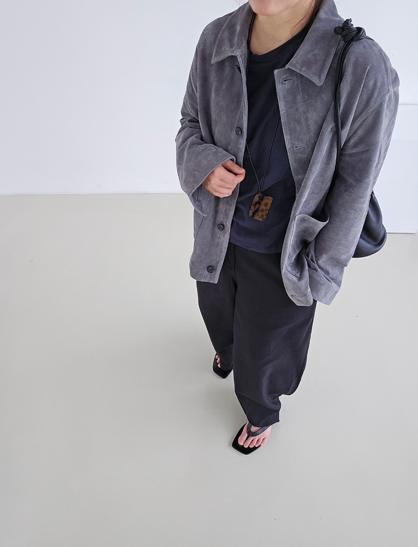 J SHOP東大門㊣直郵女裝新款職業時尚真品推薦25秋冬夾克絨面革J_SHOP夾克