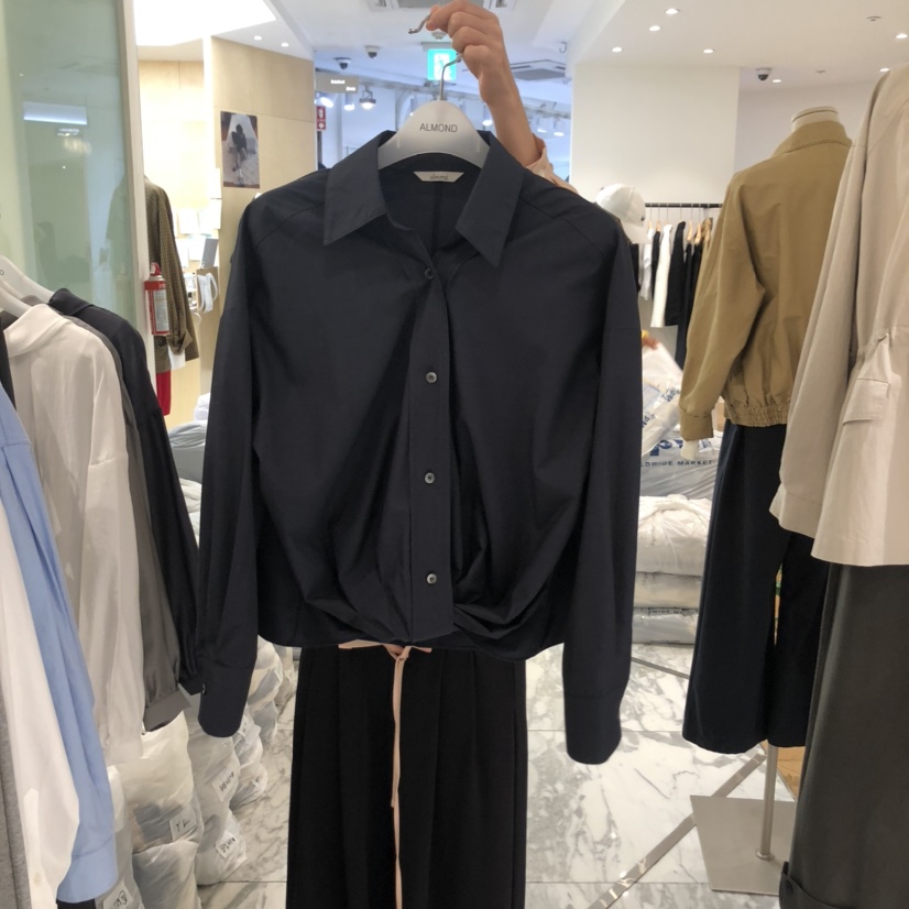 ALMOND韓國代購㊣女士新品人氣時尚真品推薦25秋冬襯衫蕾絲衫ALMOND襯衫/蕾絲衫圖色2